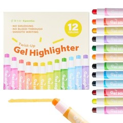 12-Pack Bible Highlighters No Bleed -Vibrant Pastel Colors Aesthetic Twist-Up