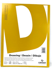 Canson Drawing Sketchbook 9″ x 12″ 30 Sheets Bright White Medium Tooth Surface