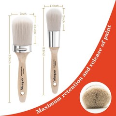 Chalk Paint Brushes Round Paint Brush for All Water Based Paints, Chalk Paint…