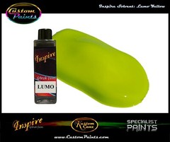 INSPIRE AIRBRUSH LUMO YELLOW 4oz (SOLVENT), CUSTOM PAINT, HOK, ARTIST, HOT ROD