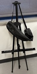Aluminum Alloy Tripod Painting Canvas Stand Black Metal Adjustable Legs Height