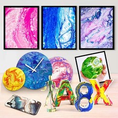 Acrylic Pouring Paint, Set of 36 Bottles (2 oz/60ml) Pre-Mixed High-Flow Acry…