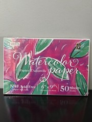 NWT Jack Richeson Watercolor Paper – 9 x 12 in. – 50 Sheets/ 88 lb/ # 1540145