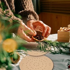 9 PCS 10 Inch Wreath Boards with Holes, Wood Board Forms with 100 Nylon Ties,…