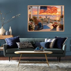 5D Independence Day Diamond Art Kits for Adults, Fourth of July Diamond Painting