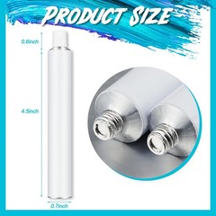 Qeeenar 24 Pcs Empty Aluminum Paint Tubes 20 ml for Making Paint…