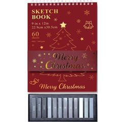 Unbranded Sketch Book & Drawing Set Kids/Adults OS Red New Christmas Art Kit