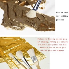 Sdanart Gilding Brush Set,7 PCS Varies (Small to Large), Light Yellow