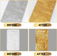 Brohood Gold Leaf Paint, 100Ml Water-Based Metallic Acrylic Paint, Golden Acryli