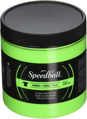 Speedball, 4690, Fluorescent Screen Printing Ink, 8 Fl oz., Lime Green