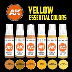 Yellow Essential 3G Acrylic Paint Set (6 Colors) 17ml Bottles
