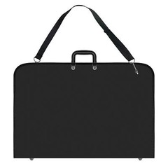 Large Black Art Portfolio Case with Shoulder Strap 28×20 Inches
