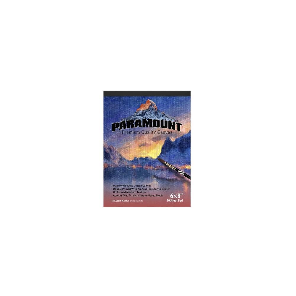 Paramount Universal Primed Premium Cotton Canvas Pads – White – 6×8″,