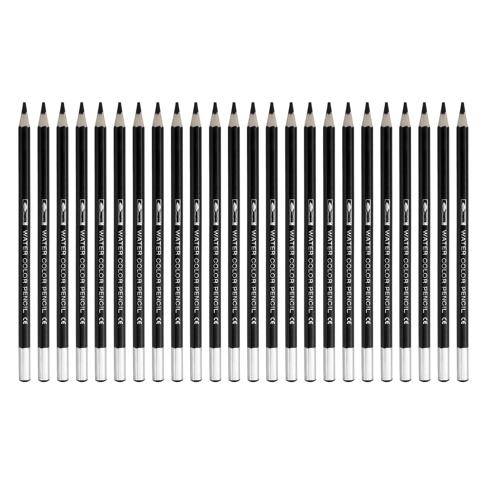 24Pcs Watercolor Pencil for Coloring, Drawing, Painting, Black