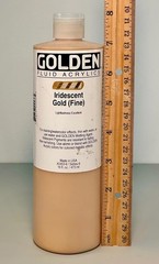 New Golden Fluid Acrylics Iridescent Gold (Fine) 16 0z Lightfastness Excellent