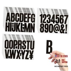 Black 3 Inch Letter Stickers – 368 Pieces – Self-Adhesive Vinyl Alphabet Number