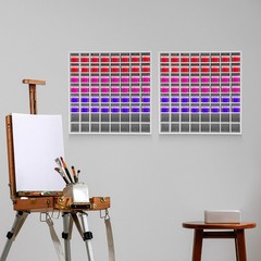 64 Grids Paints Organizer Storage Rack Wall-mounted Drawing Bottle Holding Stand
