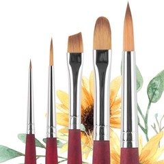 Velvetouch Series 3950 – 5pc Professional Paint Brushes for Acrylic Painting …