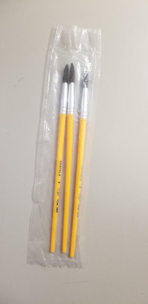 Size 8 Camel Hair Watercolor Brush, Pack of Three, FREE SHIP CONTINENTAL US ONLY