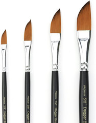 Dagger Striper Brush Set – 4 PCS Premium Watercolor Pinstriping Brushes Set