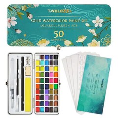 Watercolor Paint Set 50 Vivid Colors Gift Box for Artists