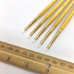 XDT Flat Tip Nail Artist Paint Brush #000 Set 5 Pc Fine Micro Detail