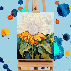 Offito Paint by Numbers Kit for Adults- Sunflowers Adult Frameless, BLOP1P217