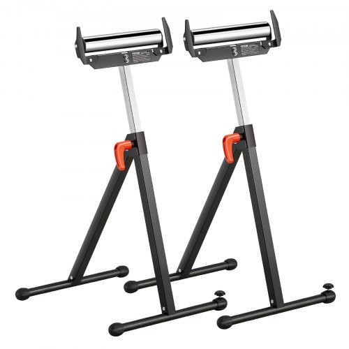2-Pack Roller Stands, 250 lbs Load Capacity, 27-43 in Adjustable Height, Fol…