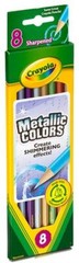 1 X Crayola Metallic Colors Colored Pencil set 8 68-3708 683708