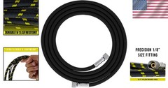 Durable 10 Ft Nylon Braided Airbrush Hose with 1/8″ Fittings – Color May Vary