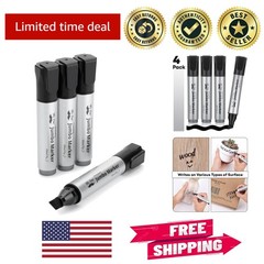 Large Chisel Tip Jumbo Markers – Black Permanent Ink for Professionals & Artists