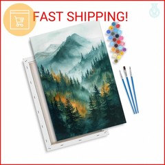 Yezavesu Framed Paint by Numbers Kit for Adults Beginner & Kids Ages 8-12, Mount
