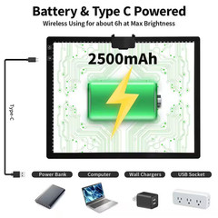 A3 LED Light Pad for Diamond Painting with Stand and Clip, 3 Colors Stepless Dim