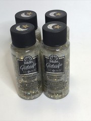 4 FOLKART GLITTERIFIC 7167 Stars And Moons HOLOGRAM GLITTER ACRYLIC PAINT 2 Oz