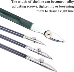 GORGECRAFT 4 Pieces Art Ruling Pens Fine Line Masking Fluid Pen Adjustable