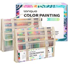 Gel Pens For Coloring, 168 Pack Colored Pens for Black Paper White Paper,