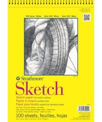 Strathmore 300 Series Sketch Pad, 14×17 inch, 100 Sheets, White