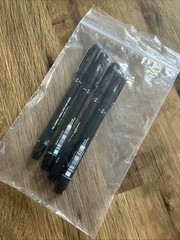UNI-BALL Uni-Pin 0.6mm BLACK FINE LINE Drawing Pen NO: PIN 06-200 (PKT 4 PENS)