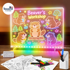 16” Led Drawing Board for Kids with 8 Colors 6 Modes, Led Note Board with Color