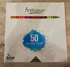 Artlicious – 50 Premium Distinct Watercolor Pencils for Adult Coloring Books