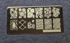 Finger Angel V01 Nail Stamp Plate flowers Cherry Blossom Rose Tree Party Cake