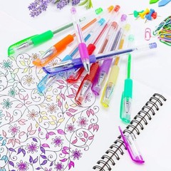 36 Colors Gel Pens Set – Non-Toxic with Glitter, Metallic, Pastel Shades