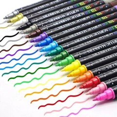 Fabric Markers Permanent Pens Paint Clothing Textile Dye T-Shirt Shoes DIY Set