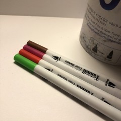 Tanmit marker pens fine tip dual brush qty 50+ acid free non toxic quick dry