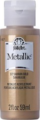 Metallic Acrylic Paint 2 oz Bottle in Sahara Gold for Indoor/Outdoor Use