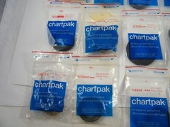 CHARTPAK PRESSURE SENSITIVE DECORATIVE BORDER TAPE LOT OF 33 SOLD AS IS