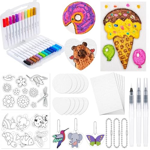 Magic Foam Texture Painting Kit, 59Pcs Magic Puffy Paint 3D Drawing Canvas