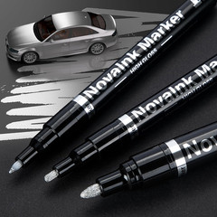 KERIFI 3Pcs Silver Liquid Mirror Chrome Markers Permanent Art Liquid Chrome Mark