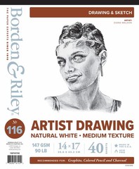 & 14 X 17 116 Artist Drawing/Sketch Pad 147 Gsm/90 Lb. 40 White