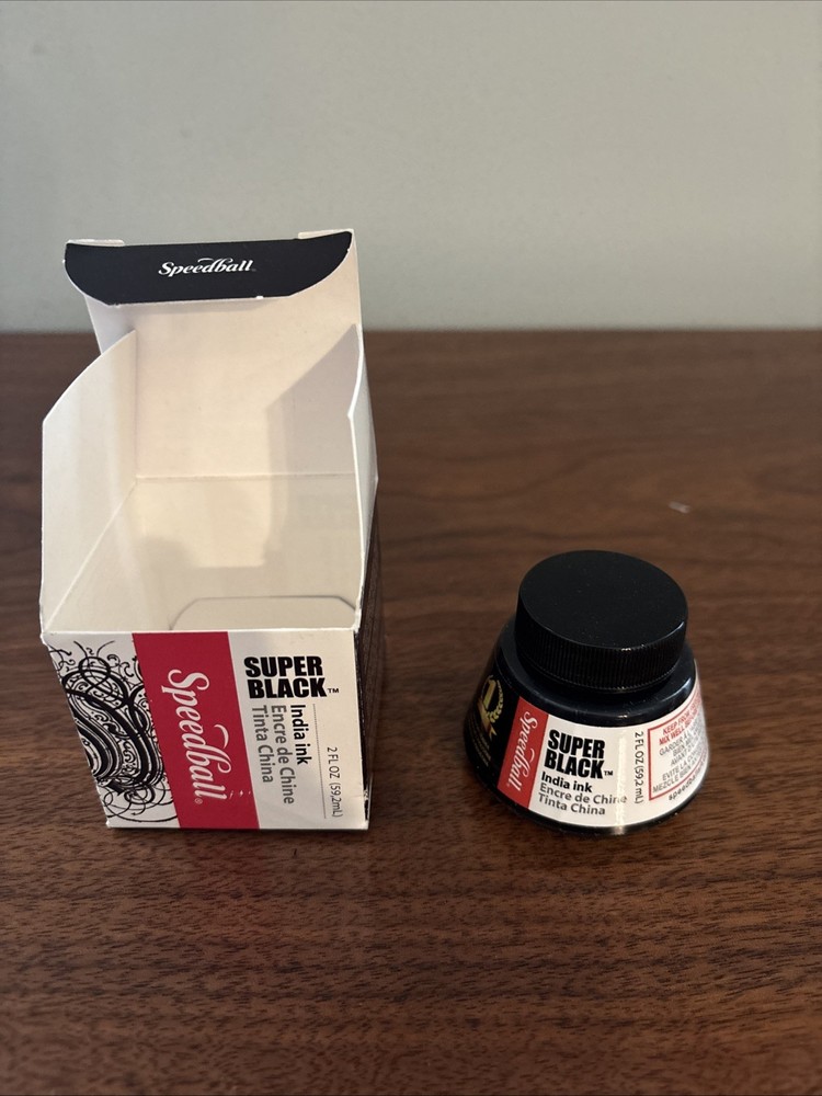 Speedball Super Black India Ink 2oz Waterproof Pigment